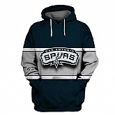 Spurs Black All Stitched Hooded Sweatshirt,baseball caps,new era cap wholesale,wholesale hats